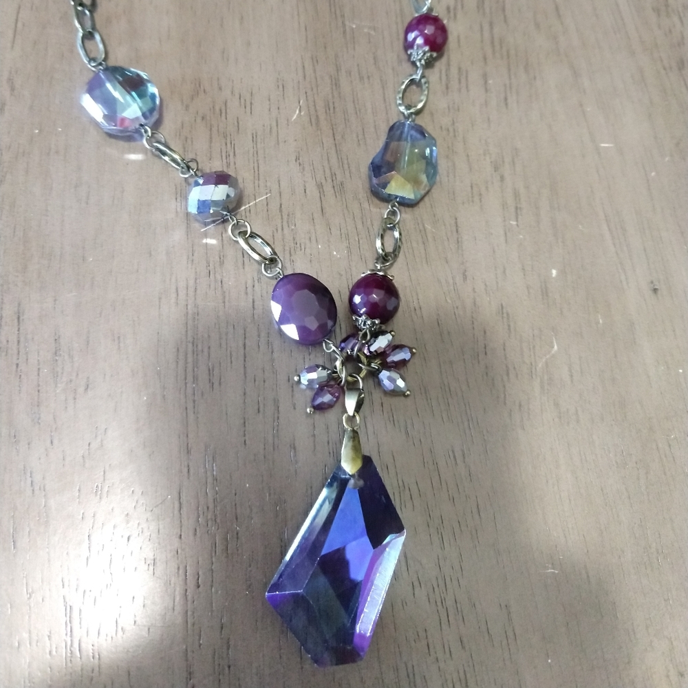 Purple jewel necklace
